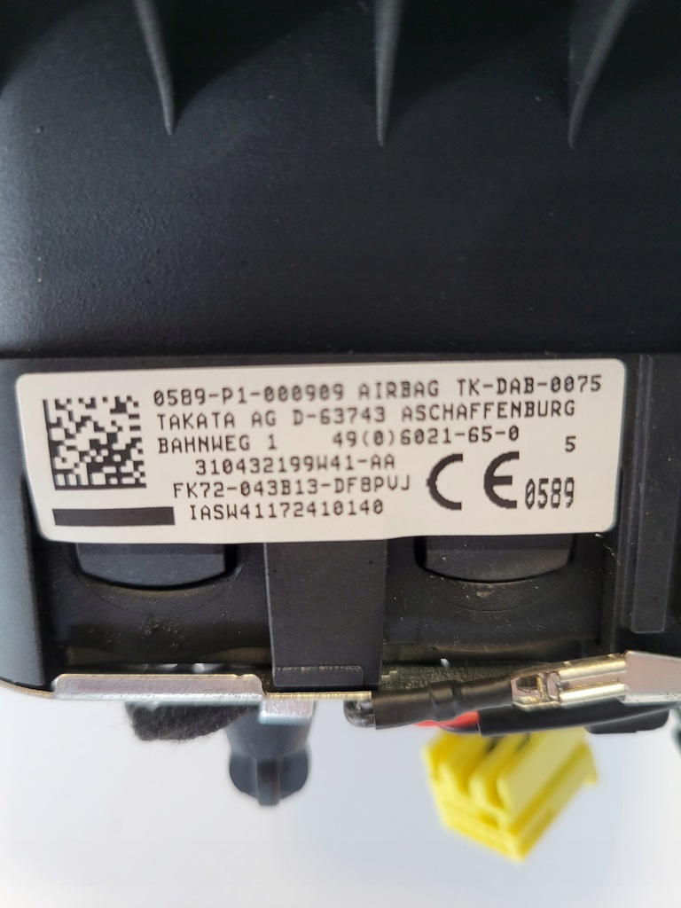 фото №3, Подушка безопасности подушка водителя land rover fk72-043b13-df