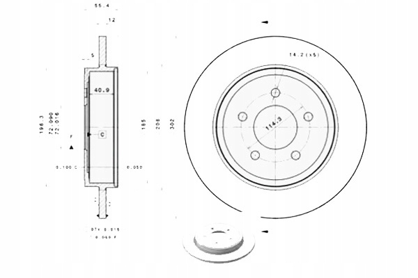 фото №1, Brembo тормозные диски тормозные 2szt. ford maverick mazda