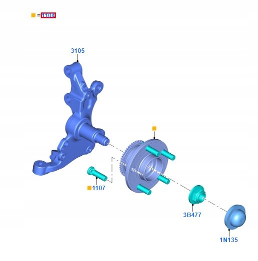 фото №11, Fr3c-1238-aa ступица подшипник колеса ford mustang 15-