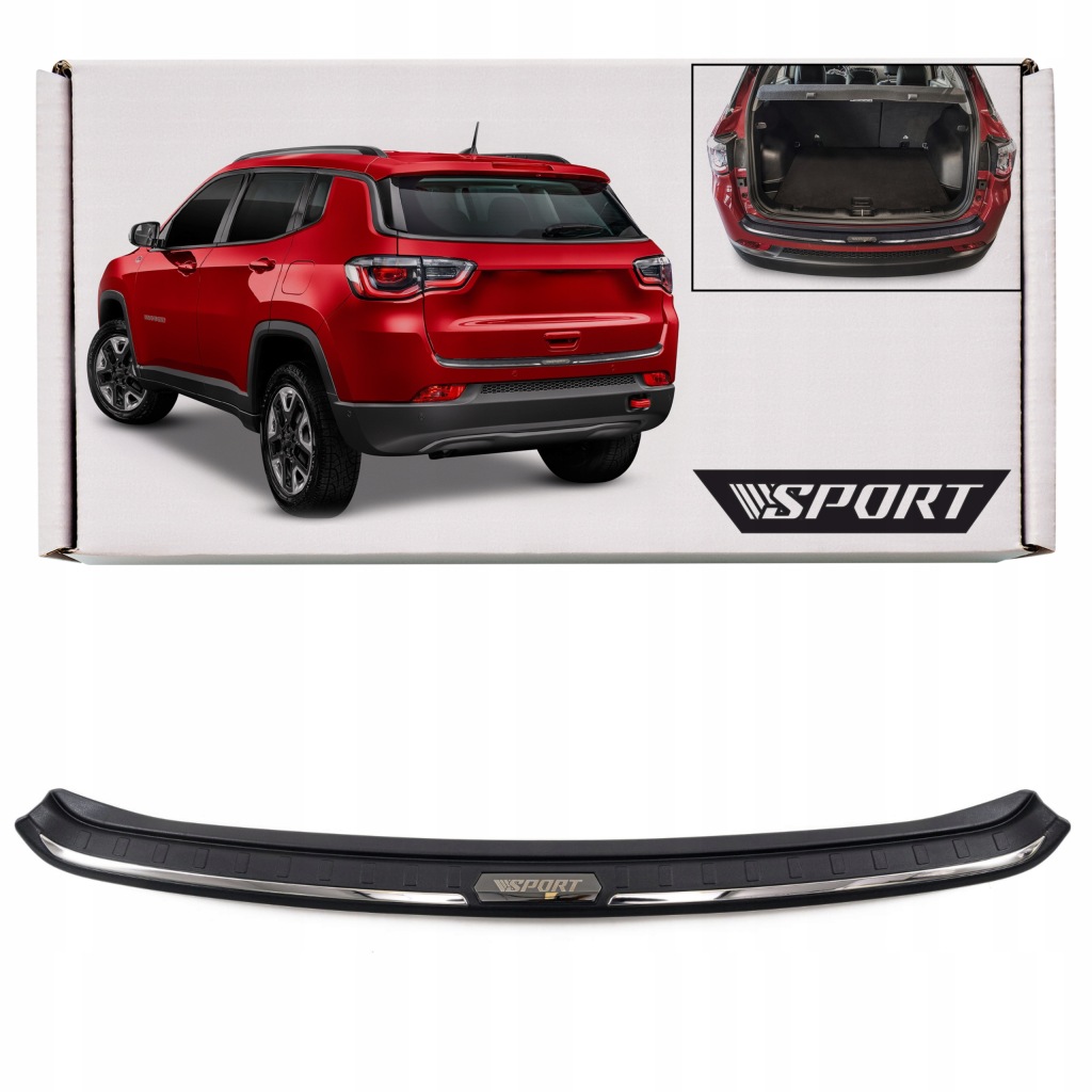 фото №1, Jeep compass ii mp 2017+ захисна молдинг бампера заднього abs