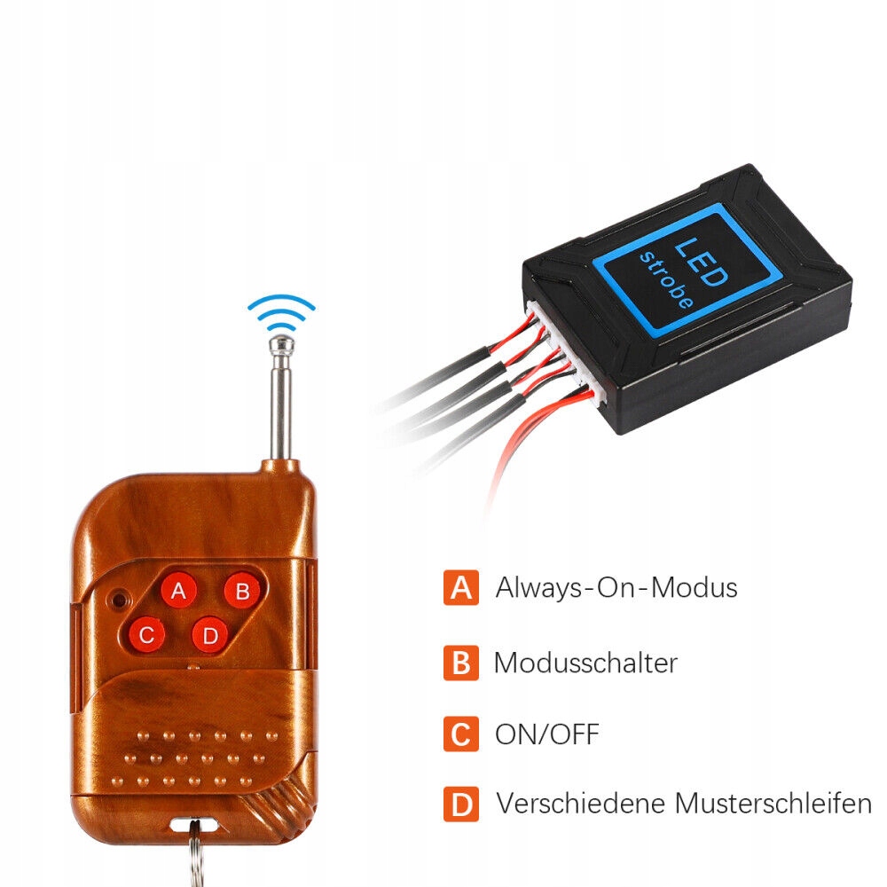 фото №6, Лампа габаритна strobo led 12-24v дистанційний керування