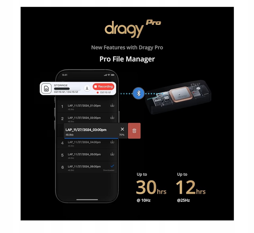 Dragy pro вимірювач продуктивності gps 25 hz 6-поздовжній датчик руху imu + кронштейн Зі Шроту