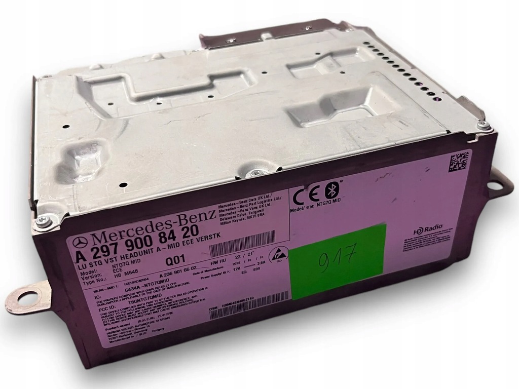 фото №1, Mercedes eqs v297 радіо navi 2979008420 #917 m