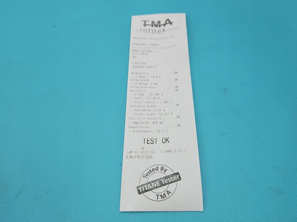 фото №7, Test генератор hyundai kona i 37300-04950 1.0 t-gdi