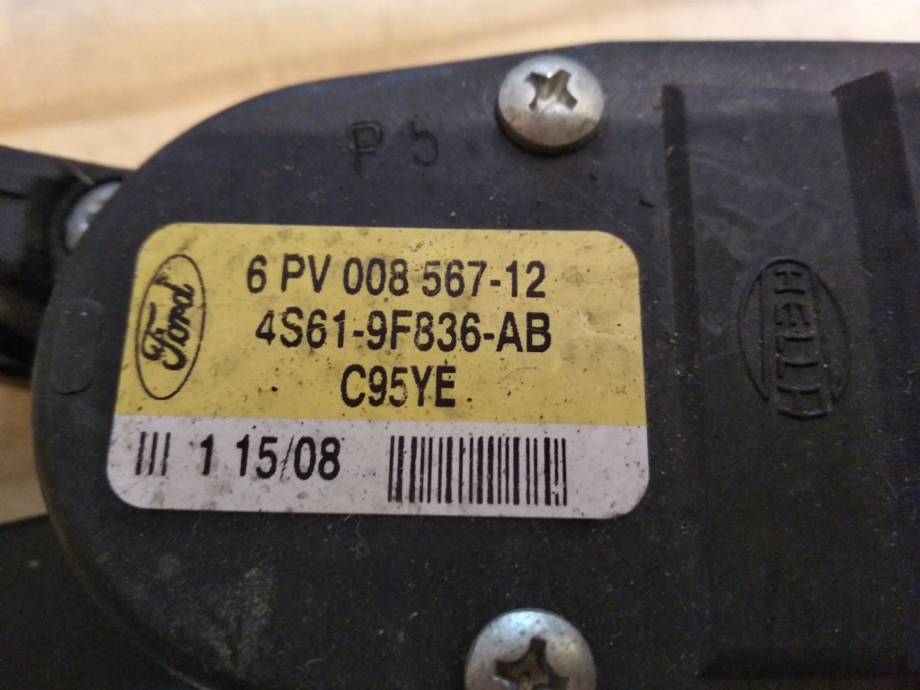 фото №4, Педаль потенціометр газу ford fusion fiesta 4s61-9f836-ab