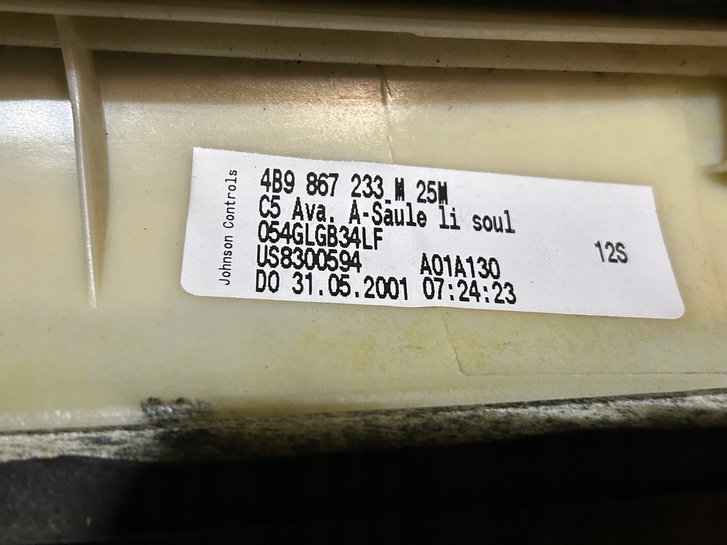 фото №15, Блок двигателя левый перед czarna alcantara audi a6 s6 c5 kombi 98-02