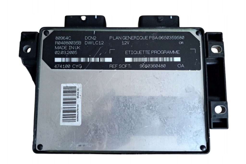 фото №1, Бортовий комп'ютер двигуна ecu citroën berlingo mf 9650359580 2005
