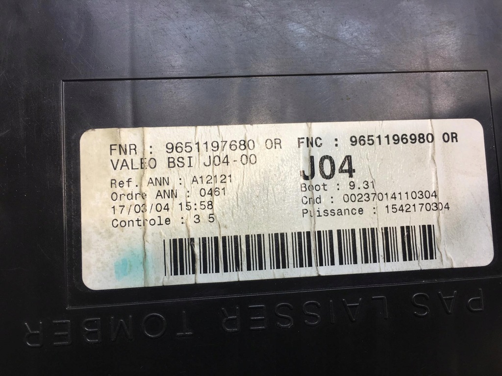 фото №6, Модуль bsi peugeot 307 1.6 hdi 9651196980