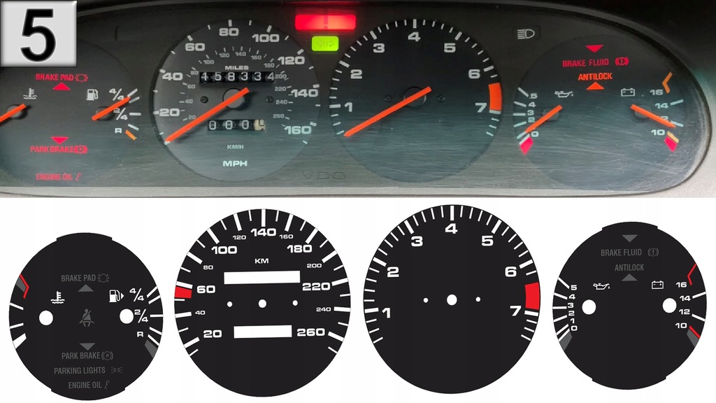 фото №9, Porsche 928 944 гальмівні диски спідометра замінник прилади