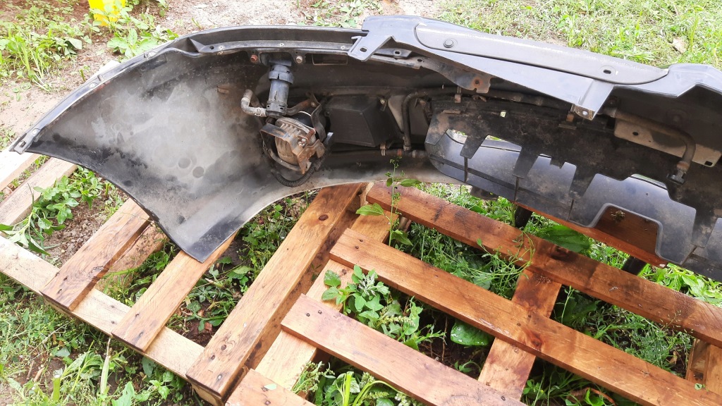 Бампер передний mitsubishi lancer vii противотуманные фары омыватель kompletny с Разборки