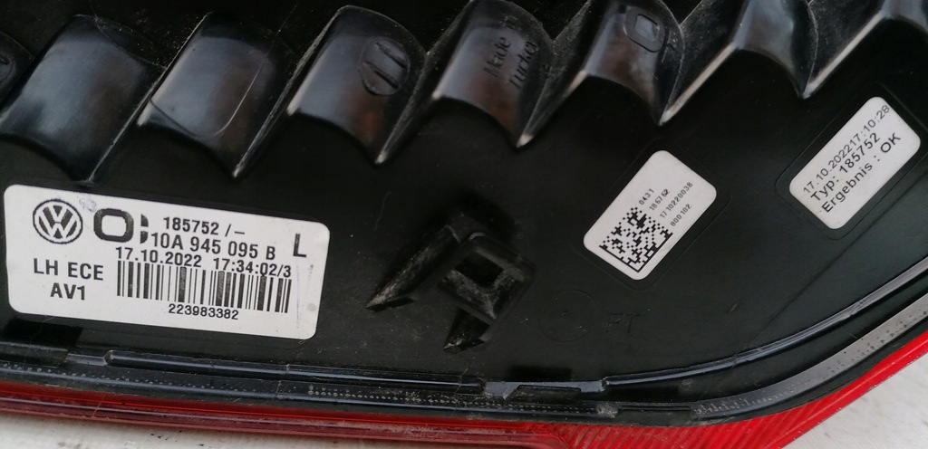 фото №15, Vw id.3 id3 лампа led левая задняя 10a945095b