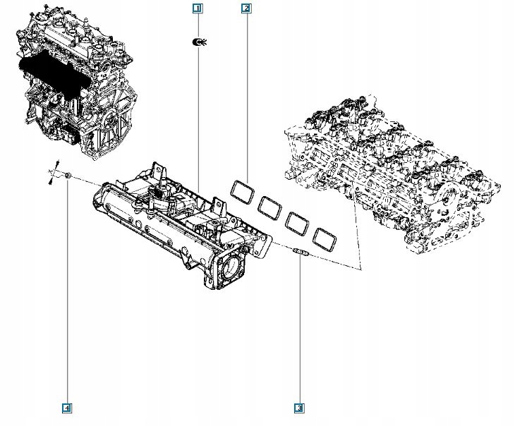 фото №3, Прокладка колектор впускний комплект renault