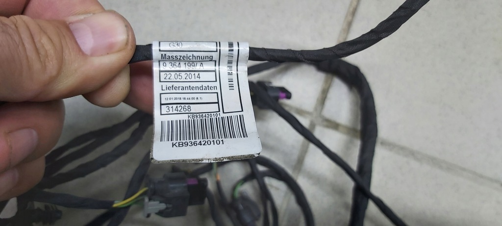 фото №6, Жгут бампера задняя pdc трубопровод bmw g30 g31 оригинальный номер 9364199