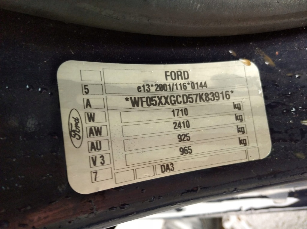 фото №13, Ford focus ii mk2 1.4 b двигатель asda asdb 80 km fusion fiesta mk6 mazda 2 dy