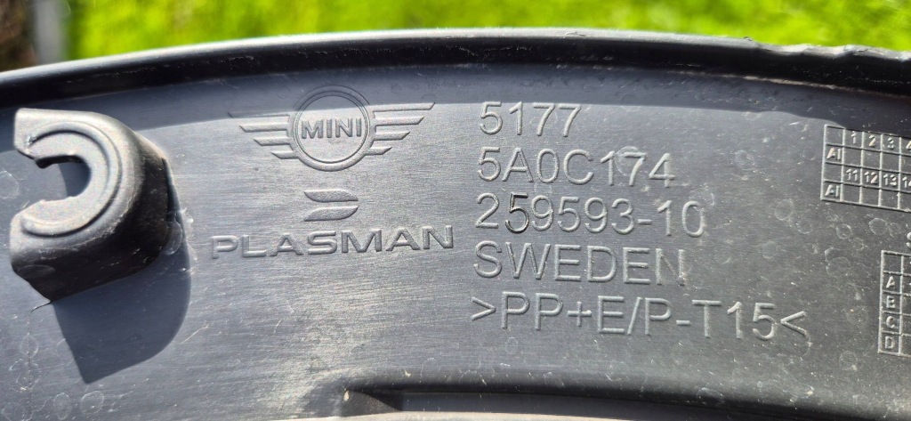 Mini countryman u25 24- накладка на крило правий задній pdc оригінал Оригінал