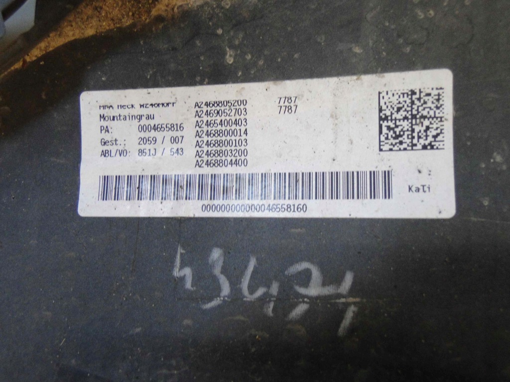 фото №10, Mercedes b klasa w246 246 lift бампер задний amg