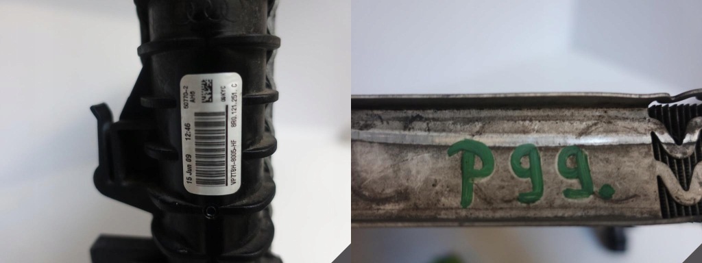 Audi q5 8r0 3.0 tdi радиатор воды повреждённая Оригинал