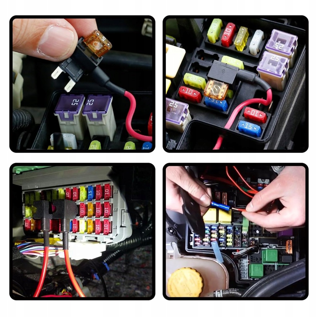 Адаптер роз'єм запобіжник baypass розподільник mini 16 mm 16awg Доставка
