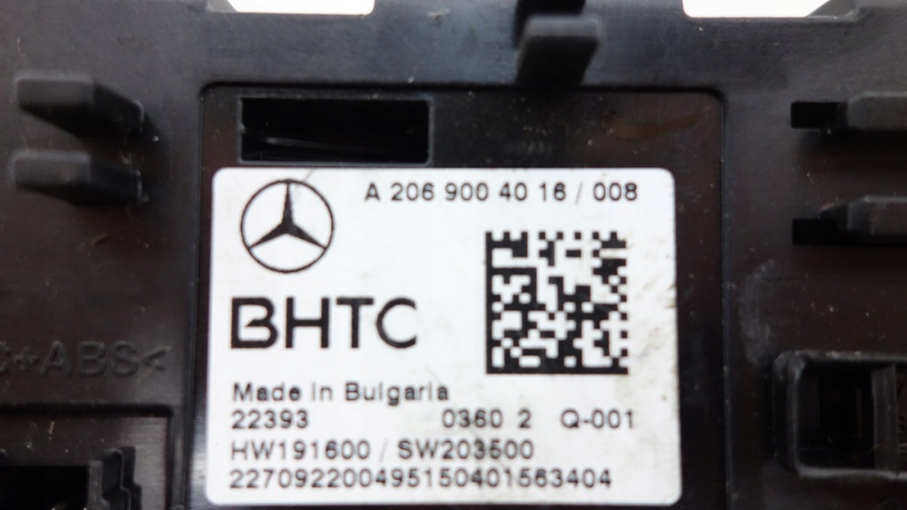 фото №6, Панель керування кондиціонера mercedes c w206 2021- a2069004016