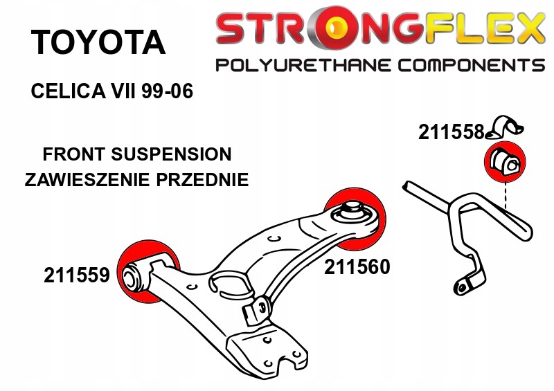 фото №2, 211558b - втулка стабілізатора передній strongflex