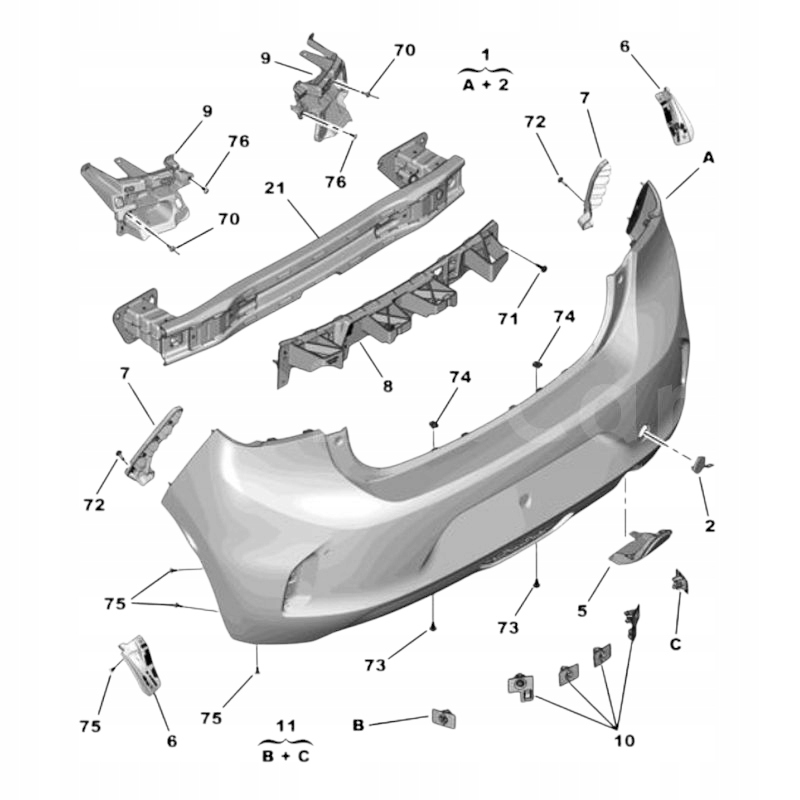 фото №10, Абсорбер śliz кронштейн бампера задняя opel corsa f 9829543480 oryg новый