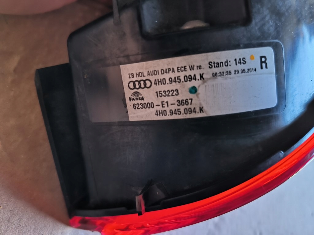 Audi a8 d4 рестайлинг  led matrix фара задний задняя w крышке  4h0945093k 4h0945094k Недорого