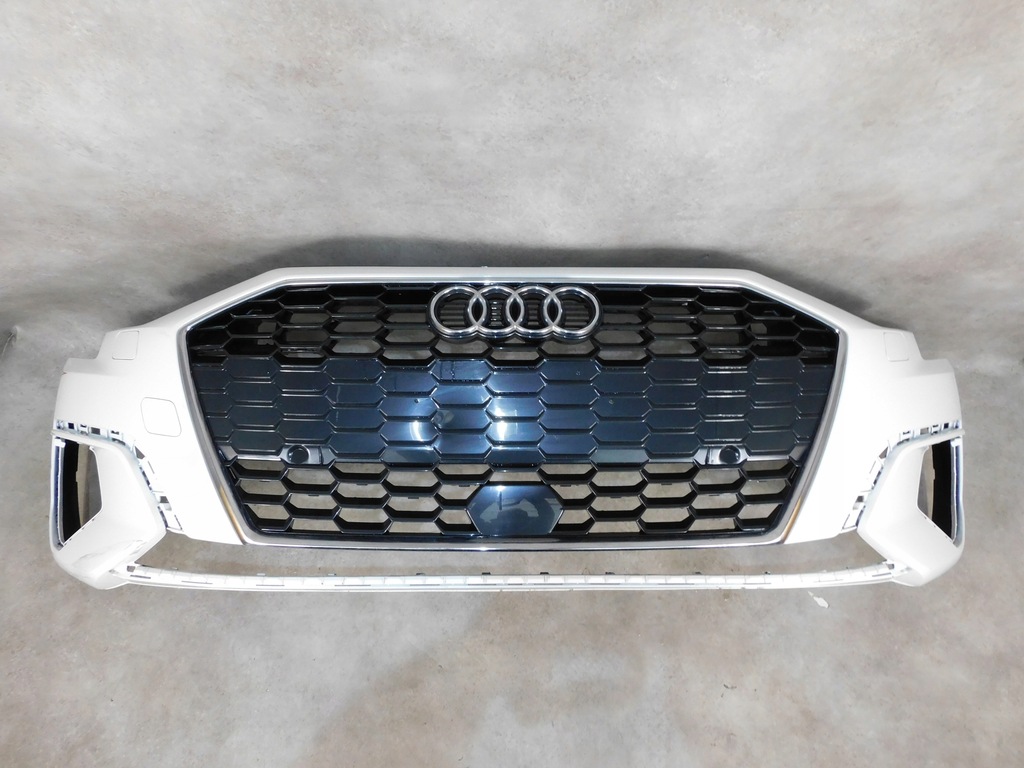 фото №9, Audi a3 8y бампер перед передний белый решётка радиатора