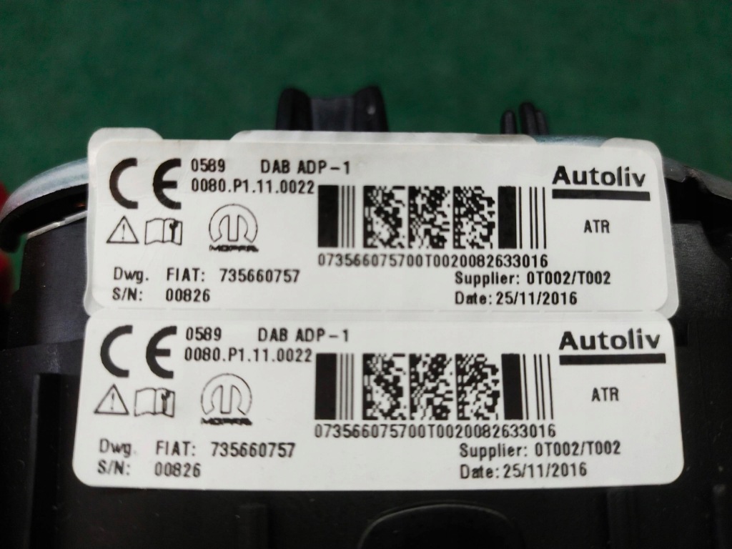 Подушка подушка безпеки водія 735660757 fiat tipo 2 ii 2015- оригінал Доставка