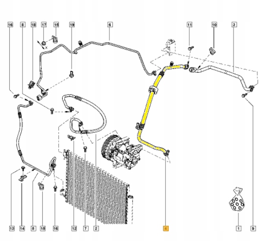 фото №4, Шланг кондиционера dacia sandero ii 1.5 dci