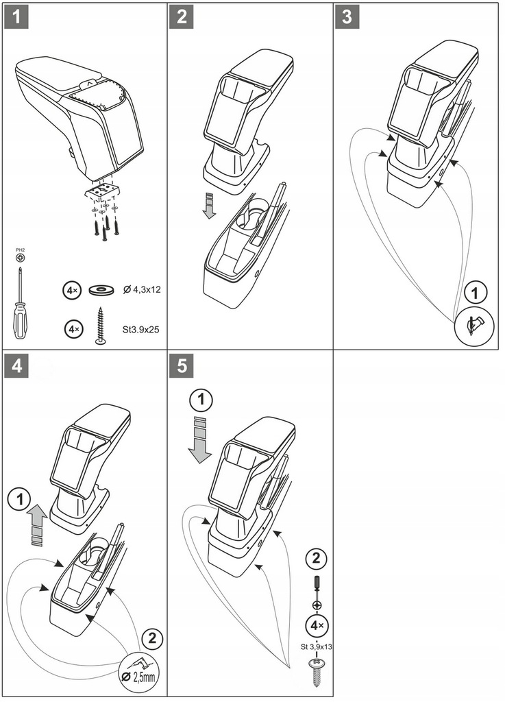 фото №7, Подлокотник с адаптер do renault clio v, 2019- , arm2-black