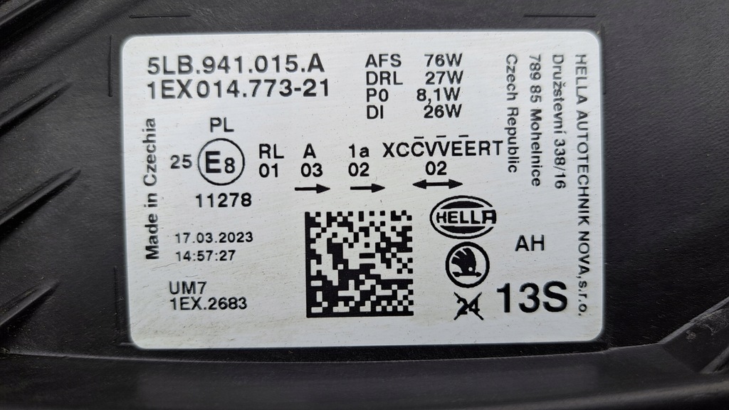 фото №5, Skoda enyaq 5lb full led лампа передняя kpl