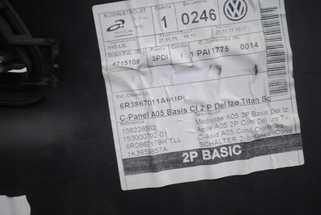 фото №8, Обшивки оббивка двері перед vw polo v 6r 3 двері