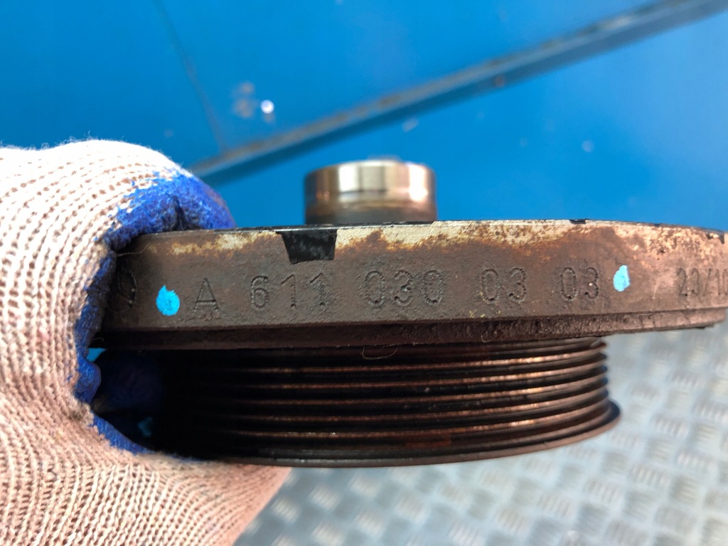 фото №9, Mercedes w210 2,2 cdi шкив коленчатого вала om611 a6110300303