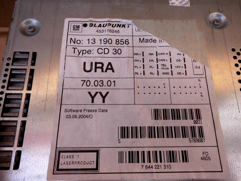 фото №3, Радіо cd 30 opel zafira b