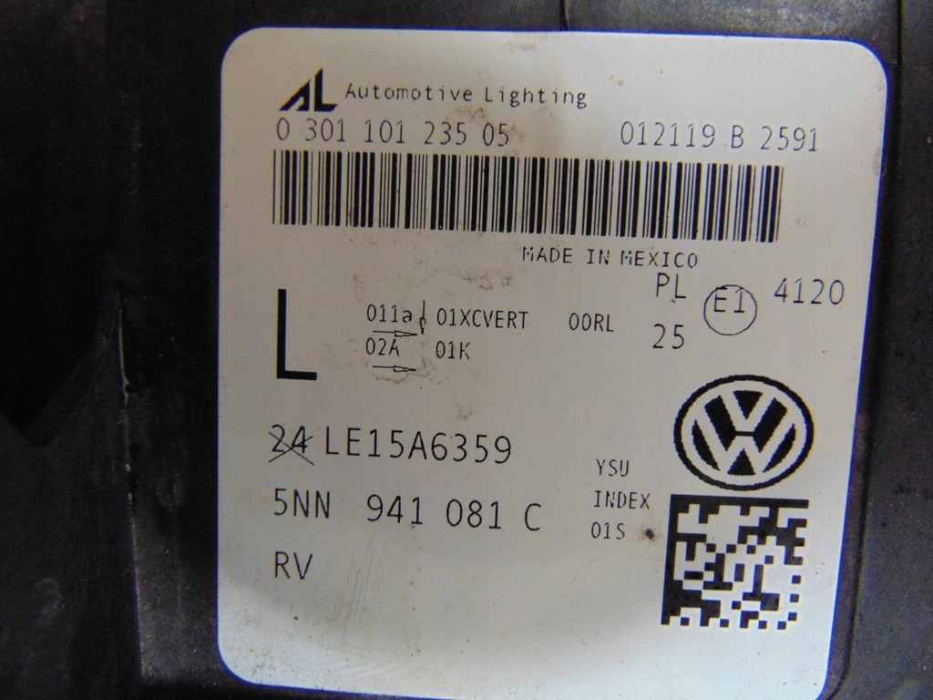 фото №16, Лампа ліва перед vw tiguan ii allspace 5nn941081c europa