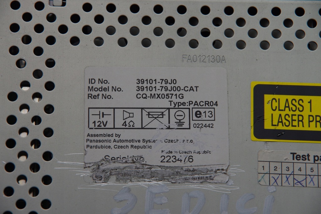 фото №7, Радіо cd fiat sedici 39101-79j0 39101-79j00-cat cq-mx0571g