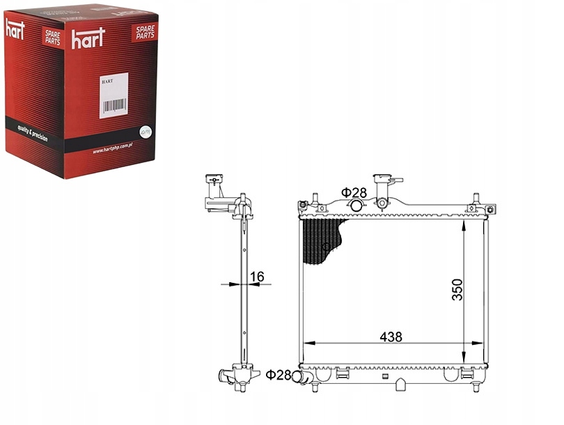 фото №1, Радіатор hyundai i10 1.1crdi 08- hart