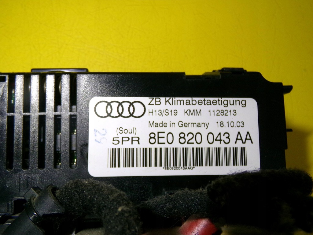 фото №8, Панель управление обдув кондиционера audi a4 b6 8e0820043aa nr1108