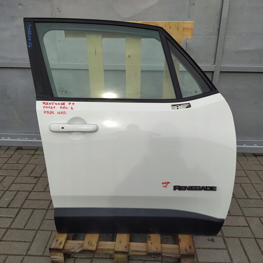 фото №1, Дверь правый перед передние jeep renegade белый акрил