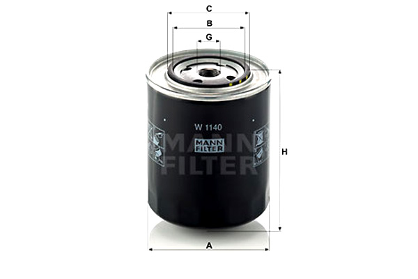 Mann-filter w 1140 фільтр оливи Доставка