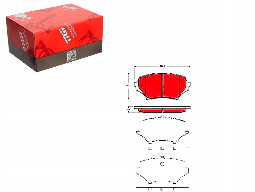 фото №1, Тормозные колодки тормозные mazda перед mx-5 1,8-2,0 05- trw