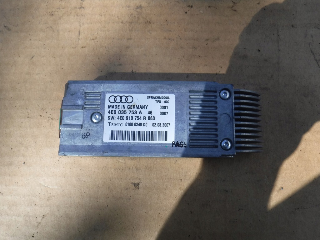 фото №1, Модуль голос mmi audi a8 d3 4e0035753a