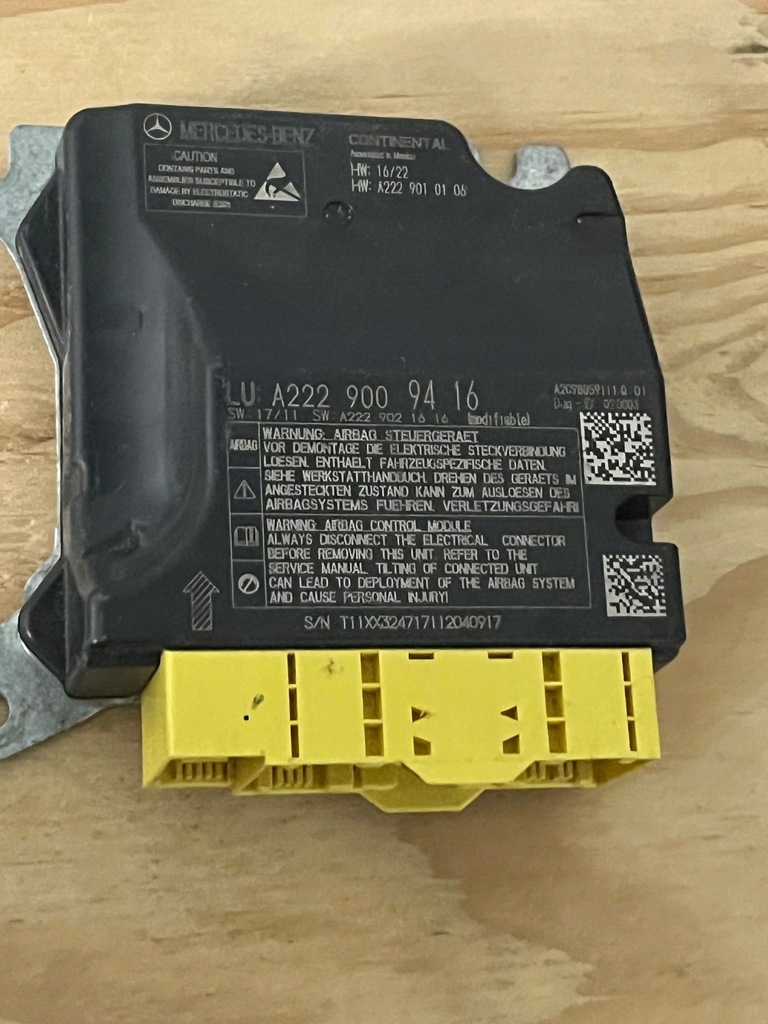 фото №1, Модуль блок керування подушка безпеки mercedes s klasa w222
