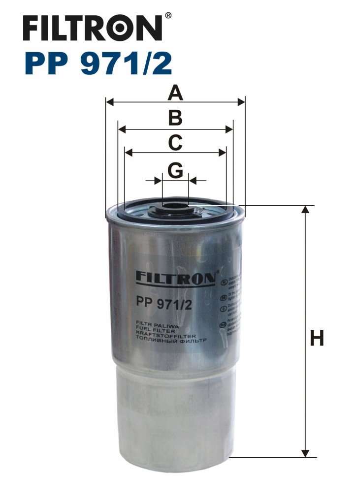 Filtron фильтр топлива pp971/2 renault mascott 04-10 Цена