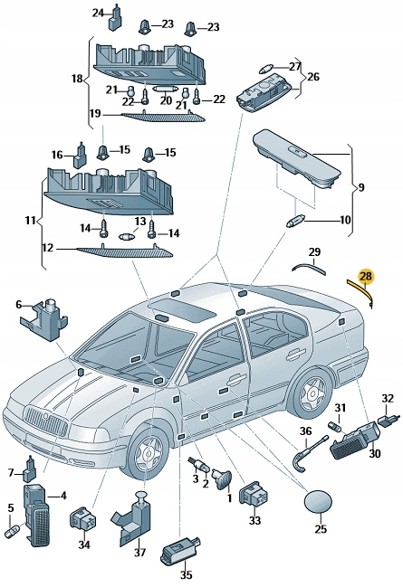 фото №2, Отражатель бампера задняя левый skoda rapid оригинал