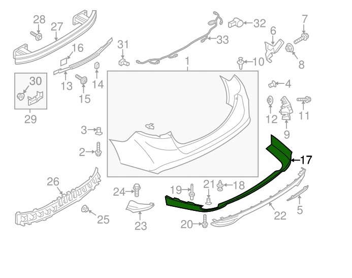 фото №1, Спойлер бампера ford fusion 13- ds7z17810daptm