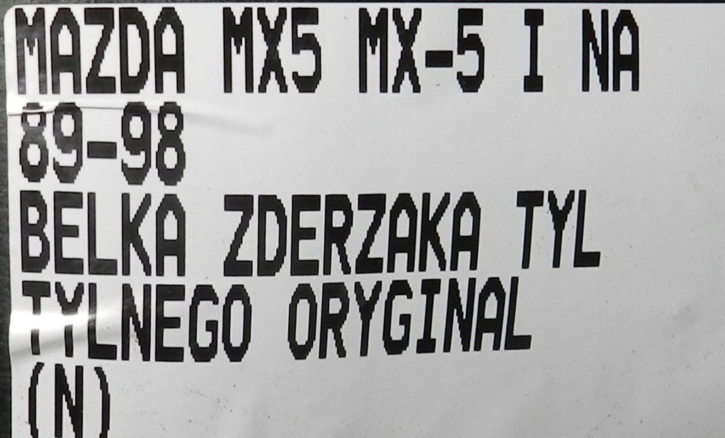 фото №8, Балка бампера задня заднього mazda mx5 mx-5 i na miata 89-98