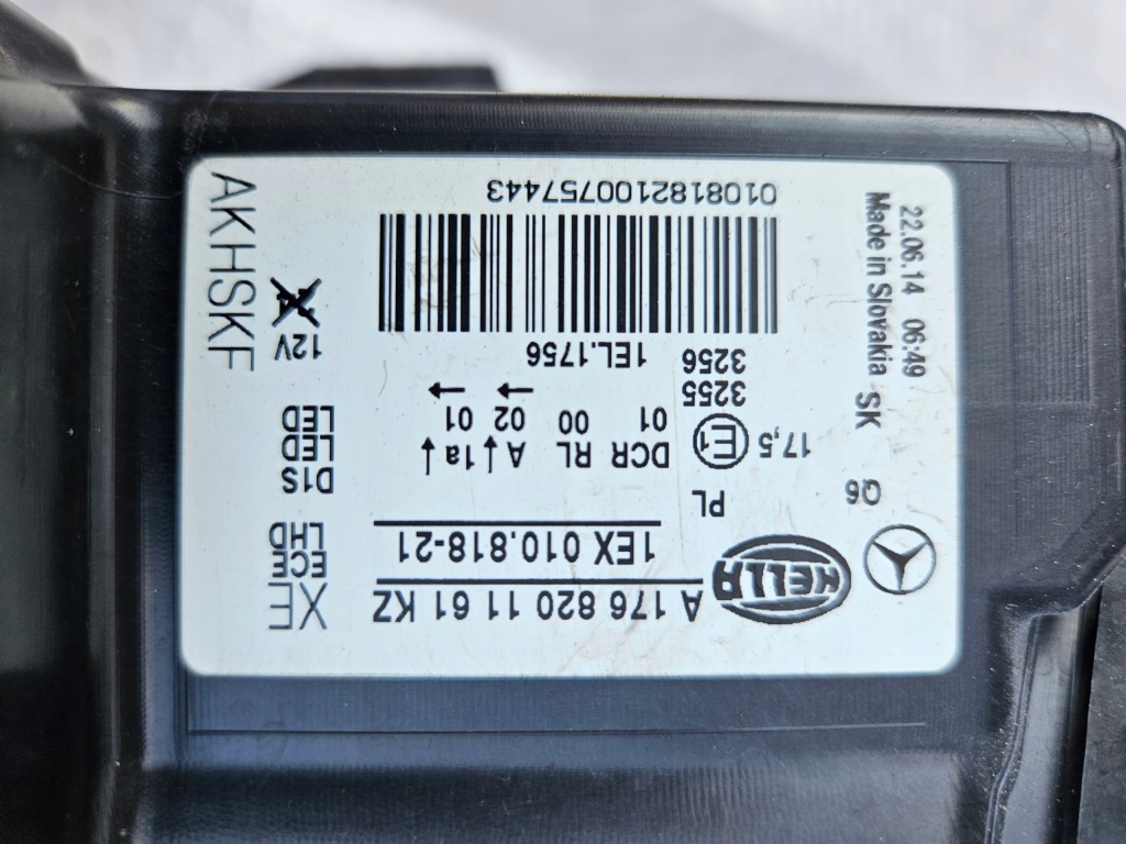 фото №7, Mercedes w176 a176 лампа левая ксенон a1768201161