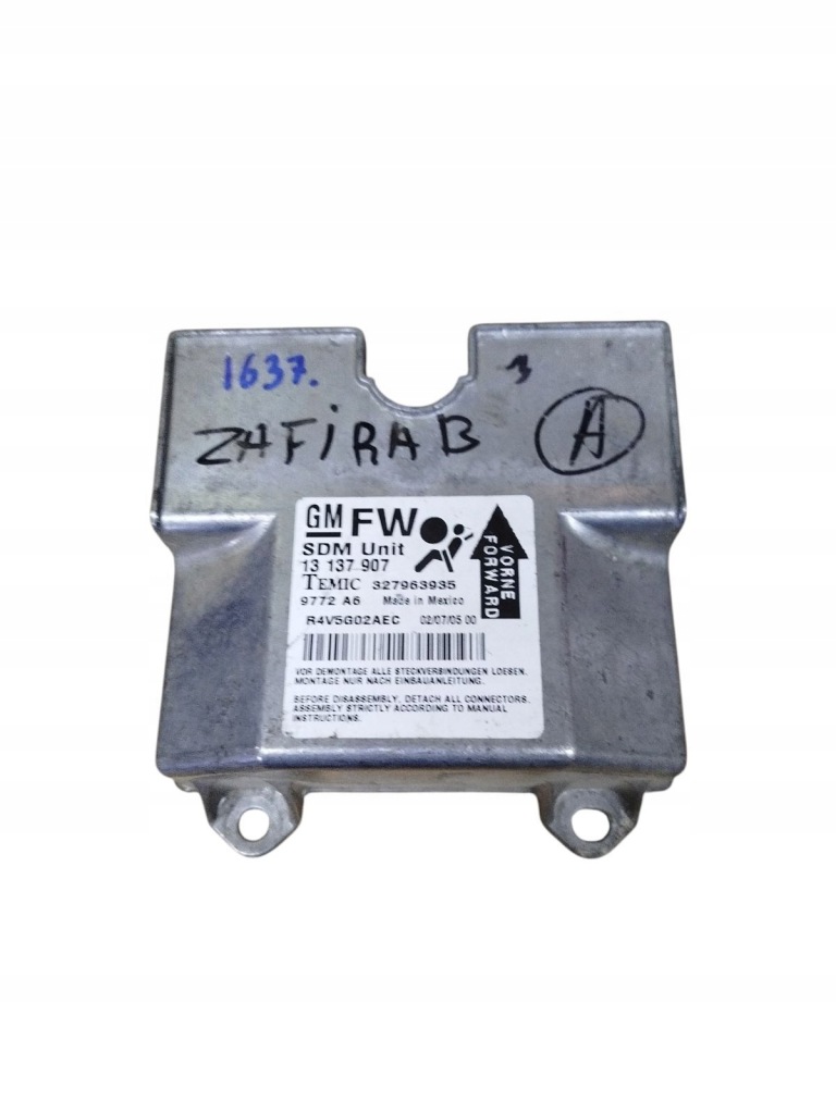 Купить Блок управления датчик подушка безопасности opel zafira b 13137907