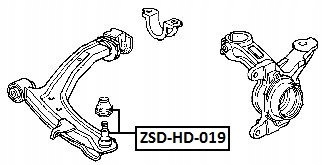 фото №2, Шаровая опора рычага honda logo 96-01 нижний